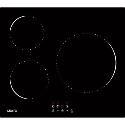 CIARRA Plaque &agrave; induction  CABBIH3-C 3 zones 60 cm 5600 W Noir