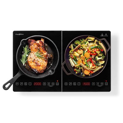 NEDIS Plaque &agrave; induction -  - KAIP124CBK2 - 2 foyers - 3500 W - Noir