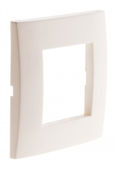 SIMPLEA Plaque Blanc simple Mat + 1 support transp. + griffes 