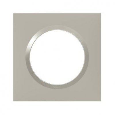 LEGRAND Plaque de finition 1 poste Dooxie finition gris plume