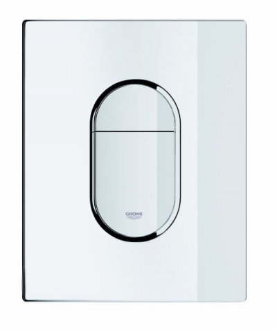 GROHE Plaque double commande Ar&eacute;na blanc brillant pour b&acirc;ti wc Privil&egrave;ge