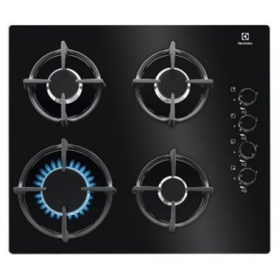 ELECTROLUX Plaque Gaz EGG6407K 3000KWh 220V 44dB 4 Foyer C&eacute;ramique Verre Noir