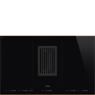 SMEG Plaque induction aspirante HOBD682R1 Dolce Stil Novo 80 cm Multizone