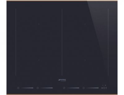 SMEG Plaque induction SIM6644R,Dolce Stil Novo, 4 foyers, 7400 W