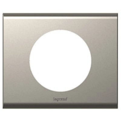 LEGRAND Plaque m&eacute;tallique C&eacute;liane - Nickel velours - Unique