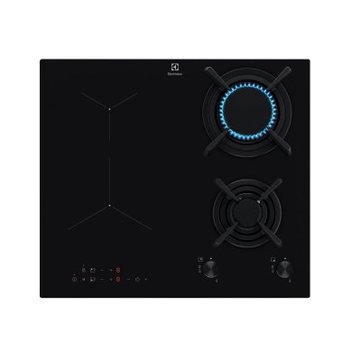 ELECTROLUX Plaque mixte KDI640713K, S&eacute;rie 300, Mixte Gaz + Induction - Neuf