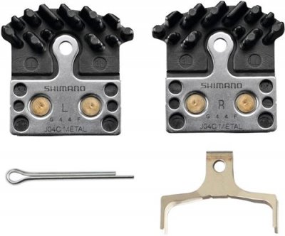 SHIMANO Plaquettes de frein m&eacute;tal  J04C Ice Tech avec ailettes pour Sh
