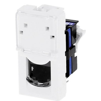 GENERIQUE Plastron Mosaic 225x45 1 Port Rj45 Cat 5e Stp