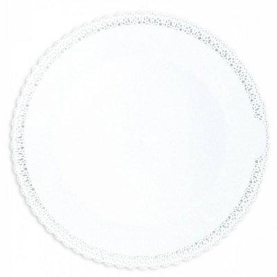 SCRAPCOOKING Plat dentelle rond &Oslash; 32 cm - Blanc
