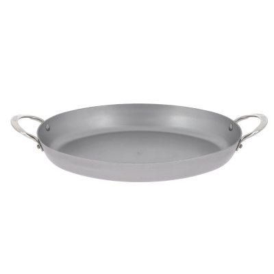 DE BUYER Plat XXL ovale t&ocirc;le de fer blanc Min&eacute;ral B ELEMENT 36 cm 