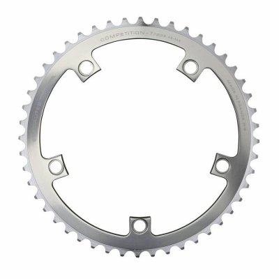 Plateau v&eacute;lo de piste Ta (44 &agrave; 51 dents) mono argent Diam 144mm- 44