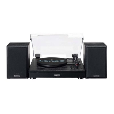 LENCO Platine vinyle en bois &agrave; courroie  LS-101BK Noir 