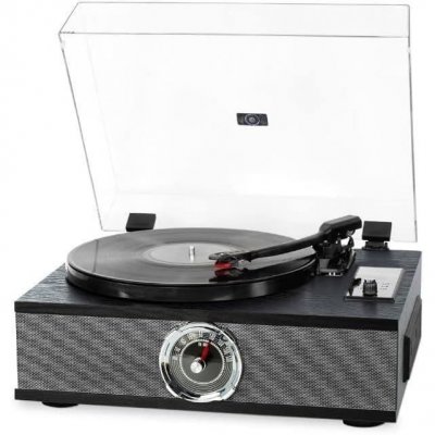 HALTERREGO Platine vinyle  ALL-in-one avec 2 HP int&eacute;gr&eacute;s / couvercle, RMS 2* 8W,