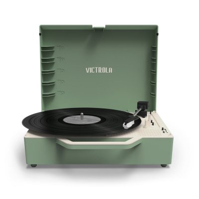 VICTROLA Platine vinyle Valise Bluetooth Durable Re-Spin Vert 