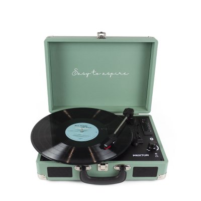 PRIXTON Platine Vinyle VC400 - Tourne-disque - Bluetooth - Lecteur et convertisseur de vinyle - Mint