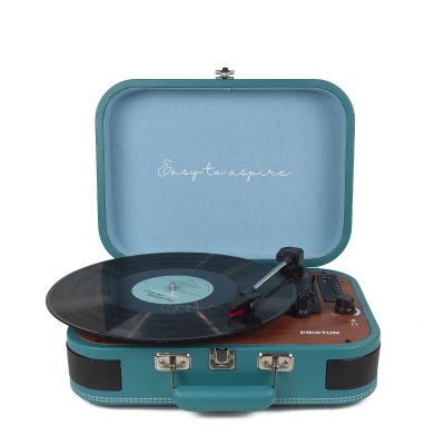 PRIXTON Platine Vinyle VC600 - Tourne-disque - Bluetooth - Lecteur et convertisseur de vinyle - Bleu