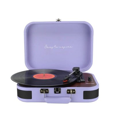 PRIXTON Platine Vinyle VC600 - Tourne-disque - Bluetooth - Lecteur et convertisseur de vinyle - Violet
