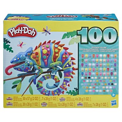 PLAY DOH Play-Doh Wow Coffret 100 Couleurs, inclut 100 Pots de p&acirc;te &agrave; Modeler