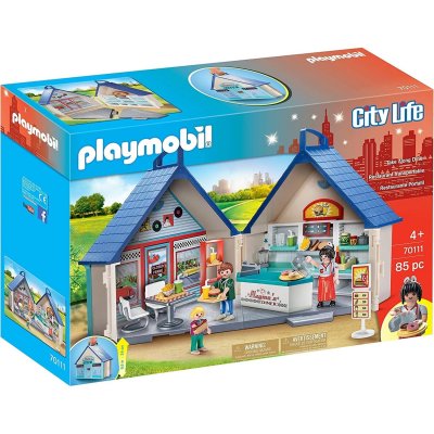 Playmobil - 70111 - City Life / Restaurant Americain Diner Transportable