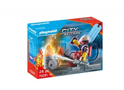 PLAYMOBIL - 70291 - Set cadeau Pompier