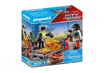 Playmobil 70775 - city action ouvrier et douani&egrave;re