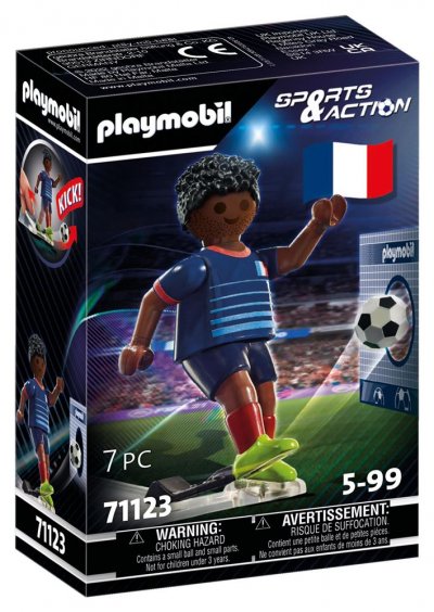 PLAYMOBIL - 71123 - Joueur de football Fran&ccedil;ais - Sport & Action