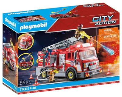 Playmobil 71233 - Camion De Pompiers Avec Grande &Eacute;chelle