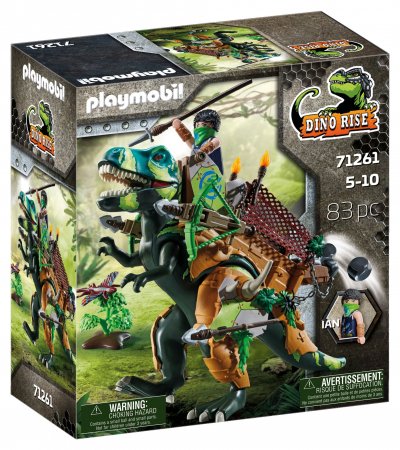Playmobil - 71261 - dino rise - tyrannosaure et soldat PL71261