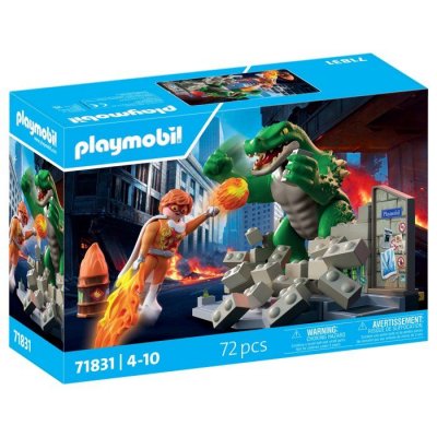 Playmobil 71831 Les super-h&eacute;ros contre le l&eacute;zard g&eacute;ant Super Heroes