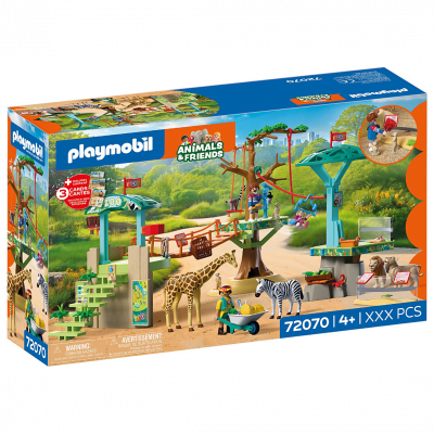 Playmobil 72070 Zoo : Parc aventure au milieu des animaux sauvages