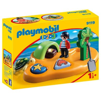 PLAYMOBIL 9119 - PLAYMOBIL 1.2.3 - &Icirc;le de Pirate