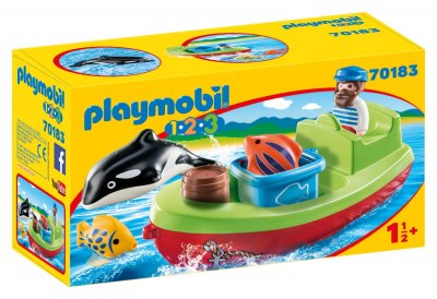 Playmobil - Bateau et p&ecirc;cheur - 70183