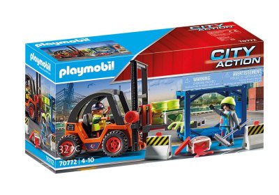 Playmobil City Action 70772 Chariot &eacute;l&eacute;vateur avec cargaison 