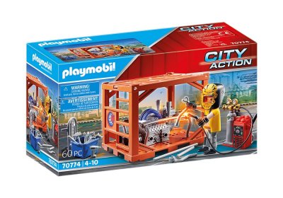 Playmobil City Action 70774 Ouvrier et conteneur 
