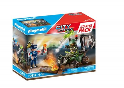 Playmobil City Action 70817 Starter Pack Policier et d&eacute;mineur 