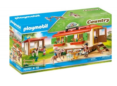 Playmobil Country 70510 Box de poneys et roulotte 