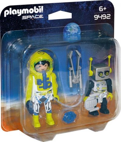 Playmobil duo spationaute et robot