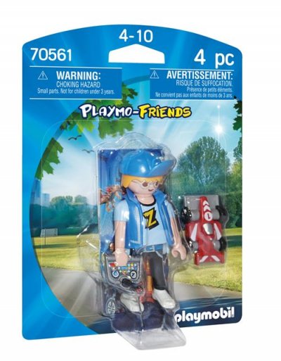 Playmobil Friends 70561 Joueur et voiture t&eacute;l&eacute;command&eacute;e