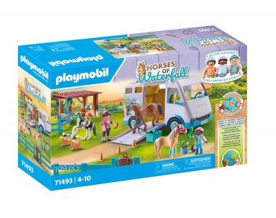 Playmobil Le Poney Club 71493 Van pour cheval et poneys avec enclos