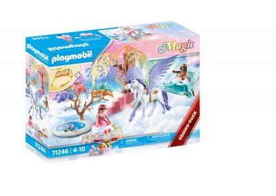 Playmobil Magic 71246 Cal&egrave;che et cheval ail&eacute;