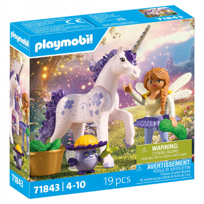 Playmobil Magic Unicorns 71843 - Licorne Lavande porte-bonheur avec f&eacute;e