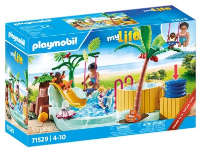 Playmobil MyLife 71529 Vacanciers avec piscine et bain &agrave; bulles