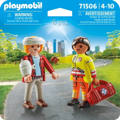 Playmobil&reg; - Secouriste Avec Bless&eacute; - 71506 - Les Secours