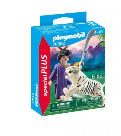 Playmobil Special Plus 70382 Combattante ninja et tigre 