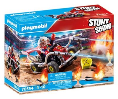 Playmobil Stuntshow 70554 Stuntshow V&eacute;hicule et pompier 