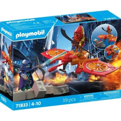Playmobil Super-h&eacute;ros 71833 - Super-h&eacute;ros avec drone contre le ninja
