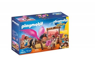 Playmobil The Movie - Marla&Del avec cheval ail&eacute;