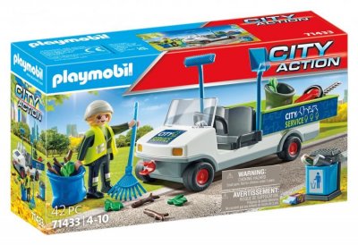 Playmobil Urban Cleaning With Electric Car Construction Game Clair