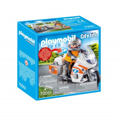 Playmobil - Urgentiste et Moto - 70051