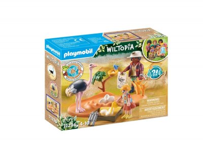 Playmobil Wiltopia Ostric Caregivers Construction Game Multicolore